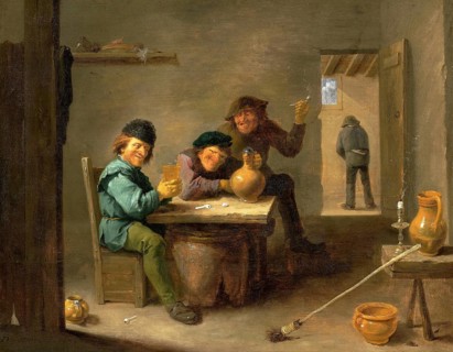 Peasants in a Tavern (c. 1633), painting by David Teniers (baptised 15 December 1610 in Antwerp,