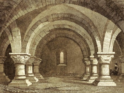 Saint Mary's Church crypt, church in Lastingham, county of North Yorkshire, Norman period, monument