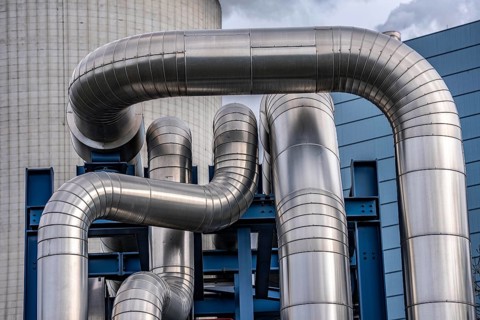 The UNIPER Datteln 4 coal-fired power plant, power plant block and cooling tower, cogeneration,
