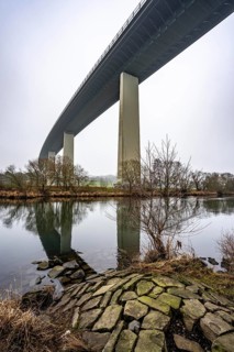 The Mintarder Ruhr Valley Bridge, A52 motorway bridge between Essen and Düsseldorf, longest steel