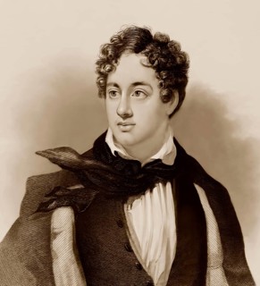 George Gordon Noel Byron, 6th Baron Byron of Rochdale, 1788, 1824, British poet, digital edited