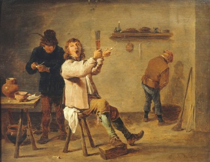 La Chanson à boire, Drinking Song (1630-1690), painting by David Teniers (baptised 15 December 1610