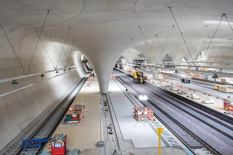 Stuttgart Station 21 Tunnel Construction site new main station platform in Stuttgart, Germany