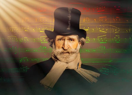 Giuseppe Verdi, 1813 – 1901, Italian opera composer, autograph notesheet from Don Carlos, digitally