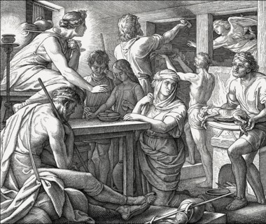 The Passover and Death of the Firstborn, Old Testament, by Julius Schnorr von Carolsfeld, 1860