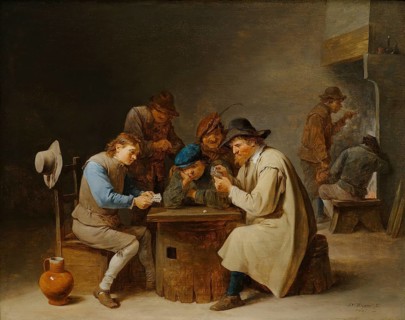 The Card Players (1646), painting by David Teniers (baptised 15 December 1610 in Antwerp, died 25