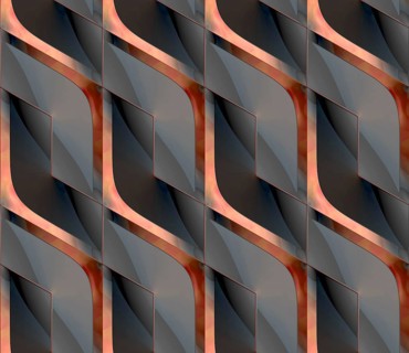 Futuristic 3D Wallpaper of black and green angular shape. High quality seamless texture