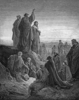 The apostles preach the Gospel, Pentecost sermon by the Apostle Peter, Acts chapter 2, verse 14,