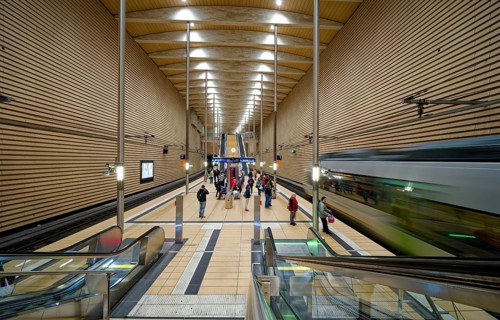 S-Bahn station, Markt stop, S-Bahn, marketplace, public transport, public transport, interior view,