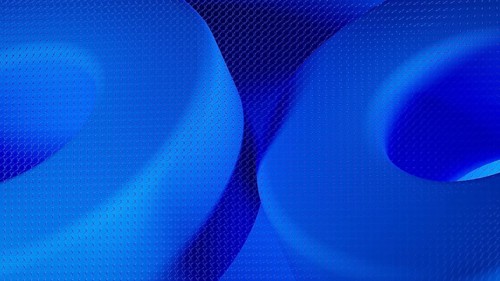 This abstract design showcases a 3D structure in shades of blue, perfect for creating a tech-savvy