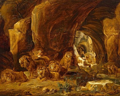 Daniel in the Lions' Den (Daniel 6, 17-22, 14, 30-39) (1650s), painting by David Teniers (baptised