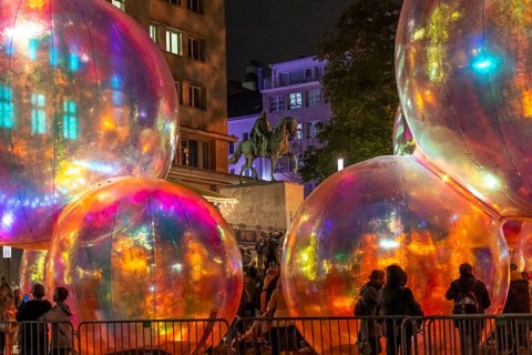 The 10th Essen Light Festival, in the city centre, second largest light art festival in Germany,