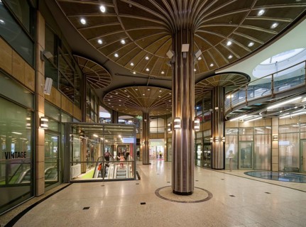 Strohsack-Passage, shopping arcade, passage, building, interior view, Leipzig, Saxony, Germany