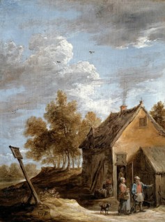 A cottage, painting by David Teniers (baptised 15 December 1610 in Antwerp, died 25 April 1690 in
