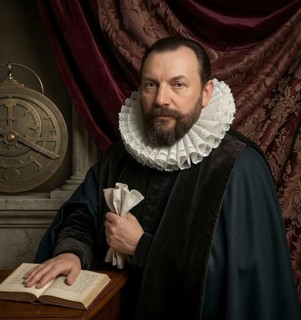 Portrait of Wilhelm Schickard, also Schickhardt, astronomer. mathematician and employee of Johannes