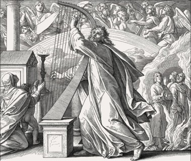 David the Psalmist, Old Testament, by Julius Schnorr von Carolsfeld
