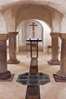 Crypt parish church, Baroque Basilica of St. Mang, Füssen, Allgäu, Allgäu, Bavaria, Germany