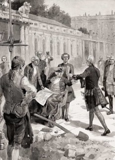 The reconciliation of Frederick II and father, Frederick William I, Sanssouci Palace, Potsdam,