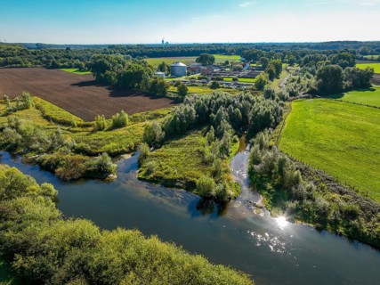 Datteln, North Rhine-Westphalia, Germany - Lippe landscape, wastewater treatment in the Datteln