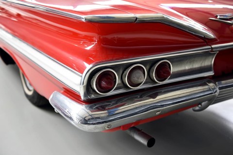 Vintage car, Chevrolet Impala 348 convertible 1960, Rügen Railway and Technology Museum,