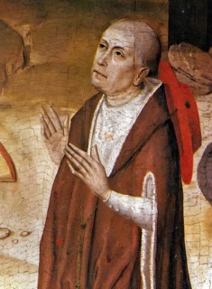 Portrait of Nicholas of Cusa, humanist, doctor of the Church and cardinal, historical illustration,