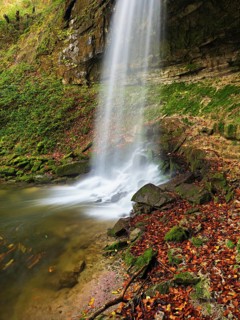 Aabachtobel waterfall, Horgen, Canton of Zurich, Switzerland