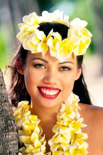 Woman from Hawaii, Hawaiian Girl, Oahu, Hawaii, United States