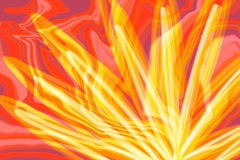 Vibrant abstract background featuring dynamic orange and red swirls with glowing yellow accents,
