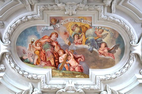 Benediktbeuern Abbey, former Benedictine Abbey, today a branch of the Salesians of Don Bosco, choir