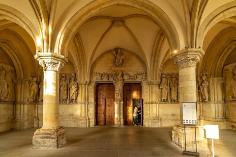 Paradise, porch and main entrance of St. Paul's Cathedral in Münster, North Rhine-Westphalia,