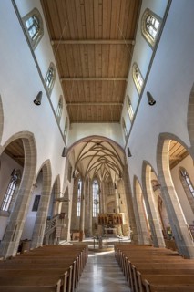 Interior of St Andrew's Church, Weißenburg, Middle Franconia, Bavaria, Germany