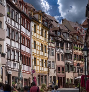 Historic Old Town Alley, Weißgerbergasse, Nuremberg