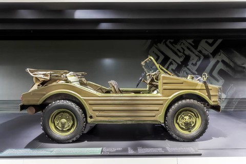 Porsche Museum Stuttgart-Zuffenhausen. Porsche Type 597 hunting car built in 1956. The automotive