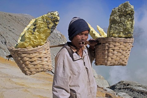 Asia, Indonesia, Java, volcanoes in Bromo-Semeru National Park, Java, Indonesia