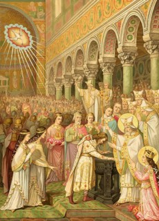 Baptism of Clovis by Saint Remigius, cathedral of Reims, 496, Clovis, Chlodovechus, Chlodwig I.,