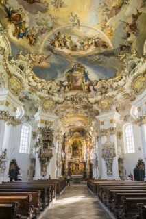 Interior view, pilgrimage church of St Coloman, Schwangau, Füssen, Ostallgäu, Allgäu, Swabia,