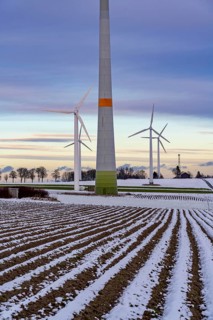 Wind farm, north of Lichtenau, self-proclaimed energy town, over 190 wind turbines and over 1200
