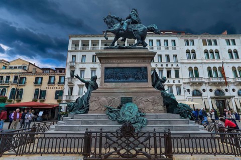 Statue of Victor Emmanuel II, 1820-1878, Venice, Veneto, Italy