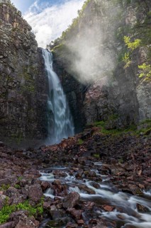 Njupeskär Waterfall, Fulufjället National Park, Dalarnas län, Sweden