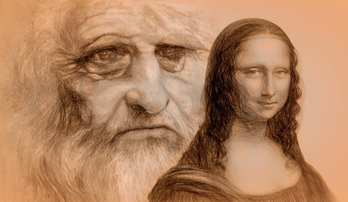 Leonardo da Vinci, 1452 - 1519, Italian painter, sculptor, architect and engineer, the painting la