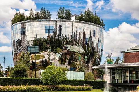 Boijmans Van Beuningen mirrored depot, The Bowl, world's first publicly accessible art depot,