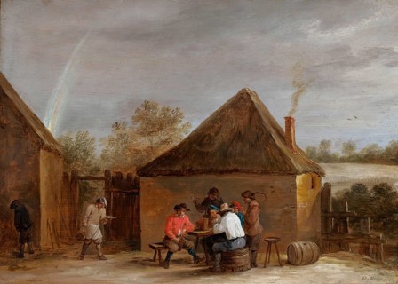 Village scene (1640), painting by David Teniers (baptised 15 December 1610 in Antwerp, died 25