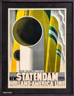 Poster for a passage from Rotterdam to America, 1929, FENIX, museum on the theme of migration, in a