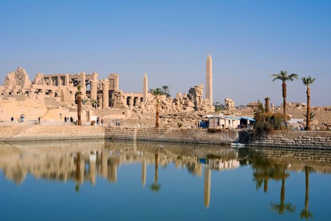 Sacred Lake and Karnak Temple, Luxor, Egypt