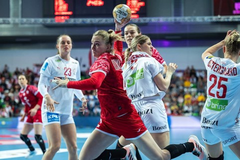 LUBIN, POLAND - FEBRUARY 28, 2024: qualifications for the European Championships handball women's