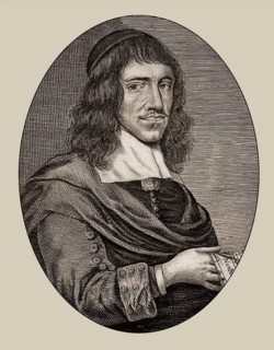 Portrait of John Playford, 1623–1686, a London bookseller, publisher of books on music theory,