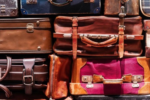 A pile of old suitcases, Barcelona, Spain