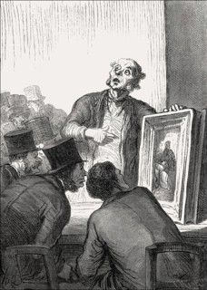 L'Hotel des ventes: le Commissaire-priseur, The auction house the auctioneer, by Honoré Daumier