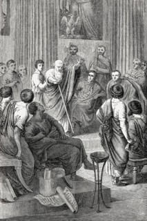 The famous speech of Appius Claudius Caecus in 279, against Cineas, an envoy of Pyrrhus of Epirus