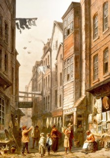 Field lane, London, England, 1840